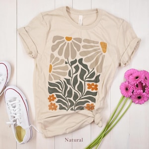 Matisse Style Wildflower T-Shirt, Botanical Art Nouveau Tee