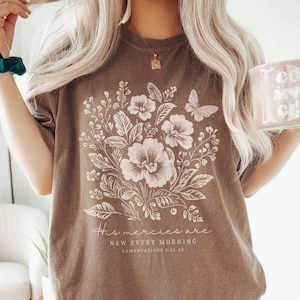 Boho Christian Shirt Faith Based Shirt Christianity Fall Flowers Shirt Comfort Colors Floral Christian Tee Jesus Loves You God Is Good Gift