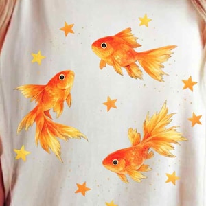 Goldfish T-Shirt Retro Shirt Cute T-Shirt, Beachy Shirt, Grunge Y2K Tee, Cool Vintage Retro T-Shirt Gift, Unisex T-Shirt, Cute Gifts For Her