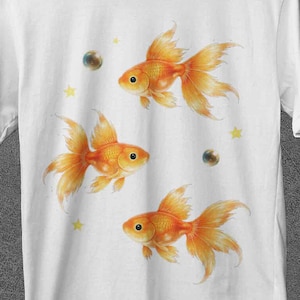 Goldfish T-Shirt Retro Shirt Cute T-Shirt, Beachy Shirt, Grunge Y2K Tee, Cool Vintage Retro T-Shirt Gift, Unisex T-Shirt, Cute Gifts For Her
